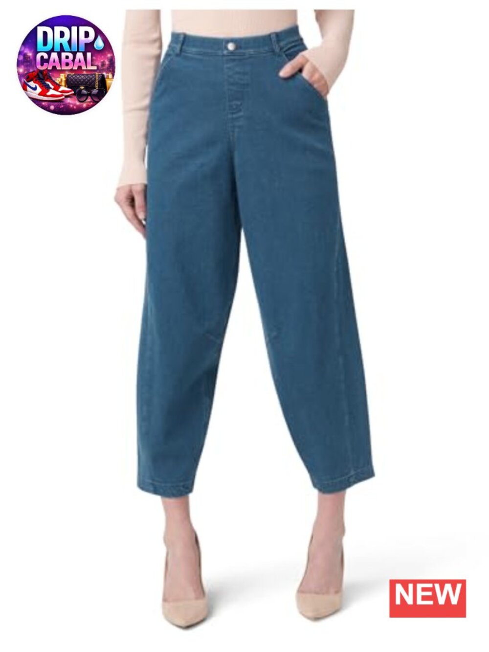 Hue Women's Fashion Denim Jean Skimmer Leggings Jeans Mid Rise Wide Leg